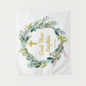 Baptisme Backdrop Decorations Girl Boy God Bless Wandkleed (Voorkant)
