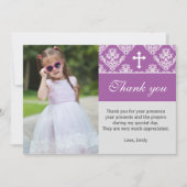 Baptisme Bedankt Opmerking Aangepaste fotokaart Pa (Voorkant)