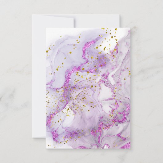 Baptisme bedankt paarse inkt kaart (Achterkant)