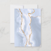 Baptisme bedankt pastel blauwe agate uitnodiging (Achterkant)
