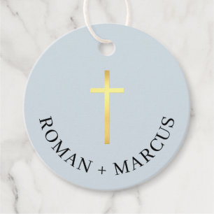 BAPTISME BEDANKT U MET EEN grote gouden kruidenbla Bedankjes Labels