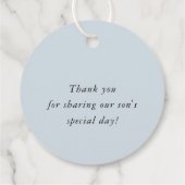 BAPTISME BEDANKT U MET EEN grote gouden kruidenbla Bedankjes Labels (Achterkant)