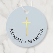 BAPTISME BEDANKT U MET EEN grote gouden kruidenbla Bedankjes Labels (Voorkant)