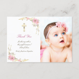 Baptisme bedankt voor de kersenbloesem kaart