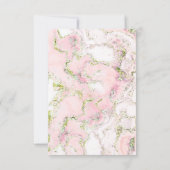 Baptisme bedankt voor de roze marmer uitnodiging (Achterkant)
