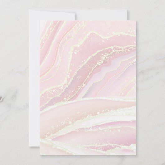 Baptisme bedankt voor de roze marmer uitnodiging (Achterkant)