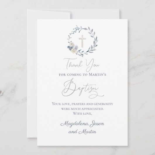 Baptisme bedankt voor je kaart (Voorkant)