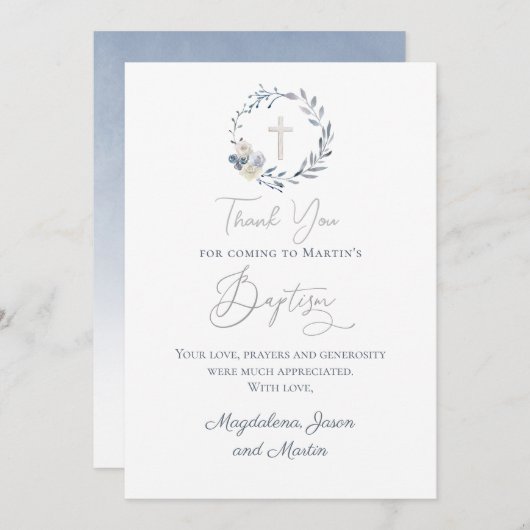Baptisme bedankt voor je kaart (Voorkant / Achterkant)