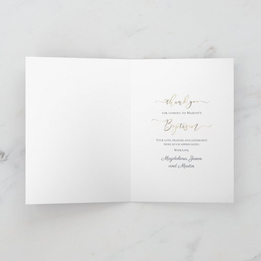 Baptisme bedankt voor je kaart (Binnen)