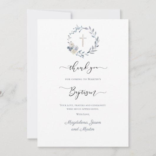 Baptisme bedankt voor je kaart (Voorkant)