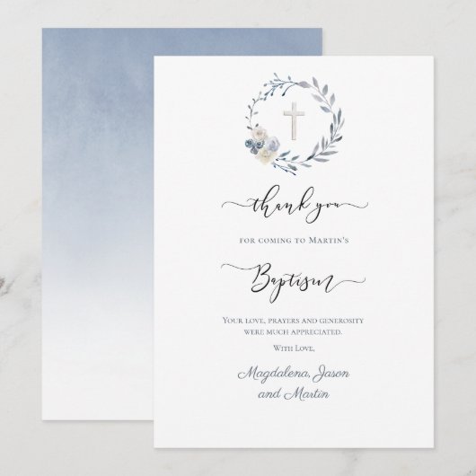 Baptisme bedankt voor je kaart (Voorkant / Achterkant)
