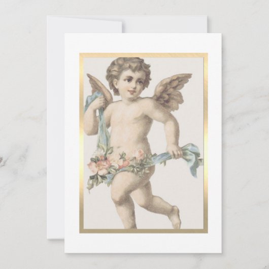 Baptisme/Bevestiging/Eerste Communie Cherub Kaart (Voorkant)