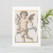 Baptisme/Bevestiging/Eerste Communie Cherub Kaart (Staand voorkant)