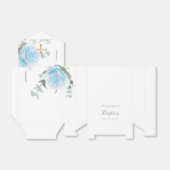 Baptisme blauwe florale eucalyptus jongen bedankt bedankdoosjes (Uitgevouwen)
