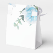 Baptisme blauwe florale eucalyptus jongen bedankt bedankdoosjes (Achterkant)