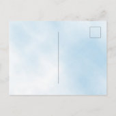 Baptisme blauwe hemeljongen dwars door simpel uitnodiging briefkaart (Achterkant)