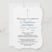 Baptisme Blue Twins Kaart (Voorkant)