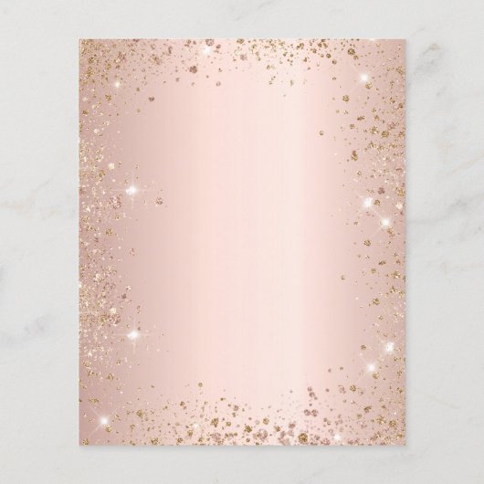 Baptisme blush eucalyptus glitter budget uitnodigi flyer (Achterkant)