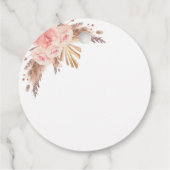 Baptisme blush pampas graskruis bedankt bedankjes labels (Achterkant)