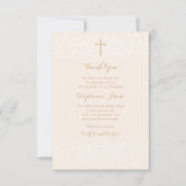 Baptisme Blush Pink Delicate Floral Lace Kaart (Voorkant)