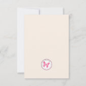 Baptisme Blush Pink Delicate Floral Lace Kaart (Achterkant)