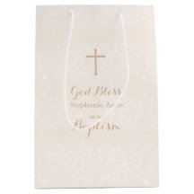 Baptisme Blush Pink Delicate Floral Lace