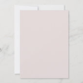 BAPTISME | Blush Pink Floral Cross Invitation Kaart (Achterkant)
