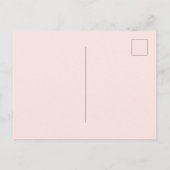 Baptisme blush roze florals vlinder uitnodiging briefkaart (Achterkant)