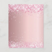 Baptisme blush roze glitter girl budget uitnodigin (Achterkant)