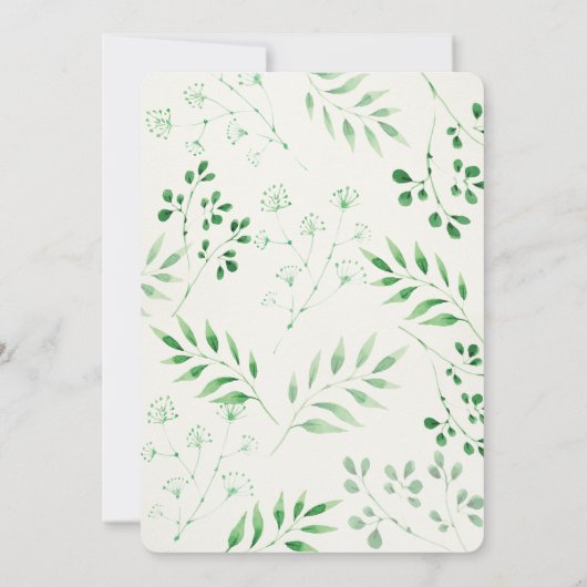 Baptisme - Botanische uitnodiging (Achterkant)