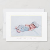 Baptisme Boy | Eenvoudige en moderne aangepaste fo Kaart (Voorkant)