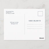 Baptisme Boy | Modern + Eenvoudige fotouitnodiging Briefkaart (Achterkant)