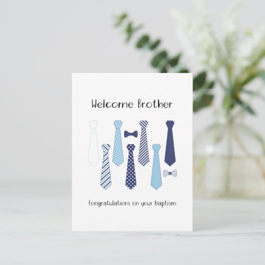 Baptisme cadeau voor JW broers Briefkaart (Staand voorkant)