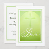 Baptisme Christelijk kruis in groen Kaart (Voorkant / Achterkant)