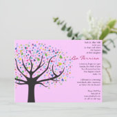 Baptisme Christening Aangepaste uitnodiging roze (Staand voorkant)
