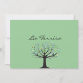Baptisme Christening Aangepaste uitnodiging roze (Achterkant)