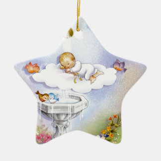 Baptisme christening baby keramisch ornament