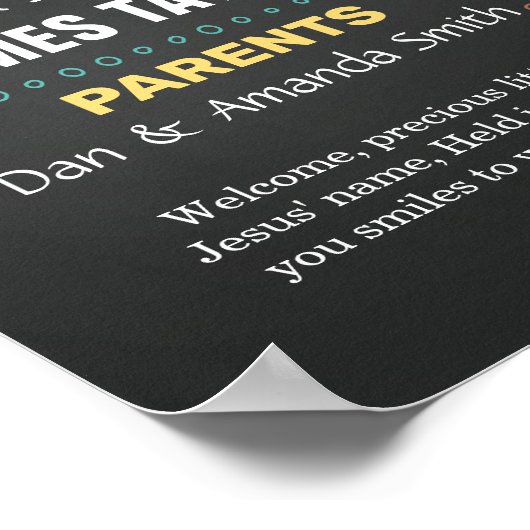 Baptisme Christening Chalkboard Poster (Hoek)