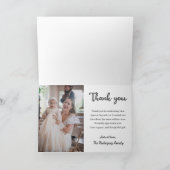 Baptisme Christening Communion Religieuze Christel Bedankkaart (Binnen)