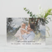 Baptisme Christening Communion Religieuze Christel Bedankkaart (Staand voorkant)