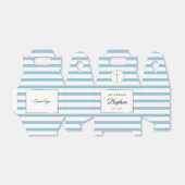 Baptisme Christening Cute Blue Stripe Favor Box Bedankdoosjes (Uitgevouwen)