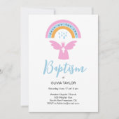 Baptisme Christening-engel en regenboog Kaart (Voorkant)