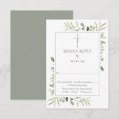 Baptisme Christening First Heilige Communistische RSVP Kaartje (Voorkant / Achterkant)