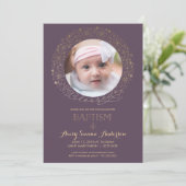 Baptisme, Christening Foto Uitnodiging, Meisjes Kaart (Staand voorkant)