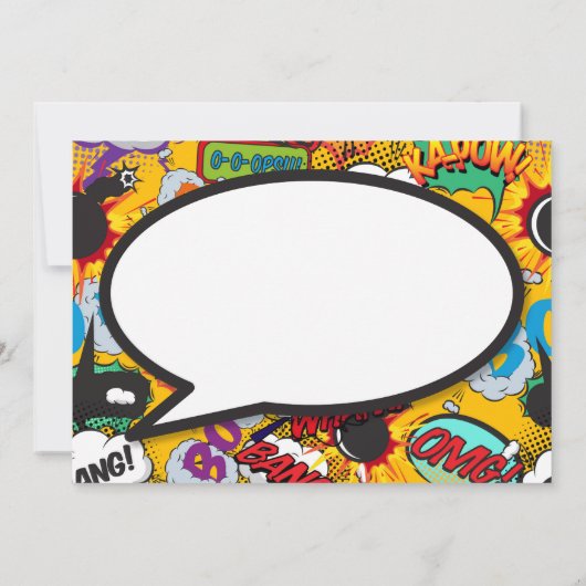 Baptisme Christening Fun Modern Comic Book Kaart (Achterkant)