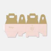Baptisme Christening Gold Cross Blush Pink Bedankdoosjes (Uitgevouwen)