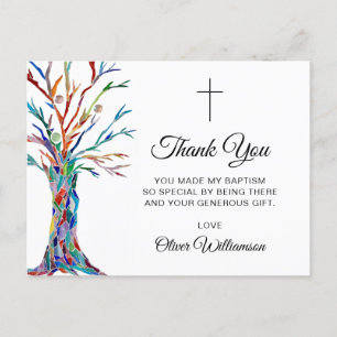 Baptisme Christening - Hartelijk dank Briefkaart