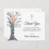 Baptisme Christening - Hartelijk dank Briefkaart (Voorkant / Achterkant)