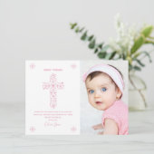 Baptisme, Christening Hartelijk dank, kaart met fo (Staand voorkant)