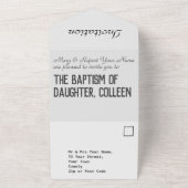 Baptisme Christening in één uitnodiging (Buitenkant)